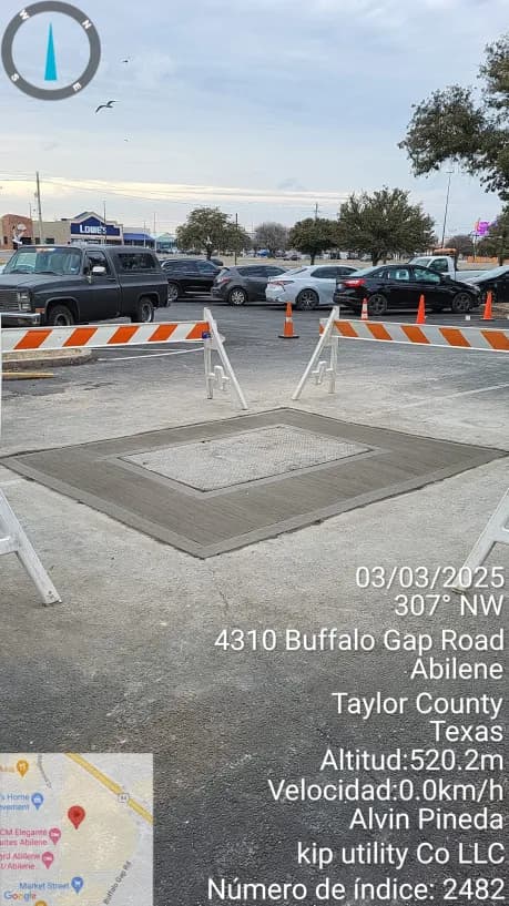 Parking lot concrete work